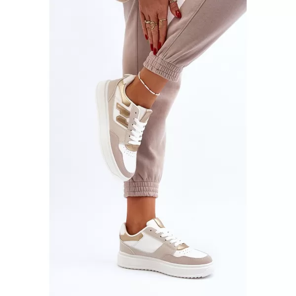  Damen-Sneaker BOTO REGINES 30370 WEIß/GOLD 