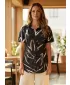 Premium-Shirt für Damen ALTISPORT VOJ/ALW049KOS01 SCHWARZ UND WEIß