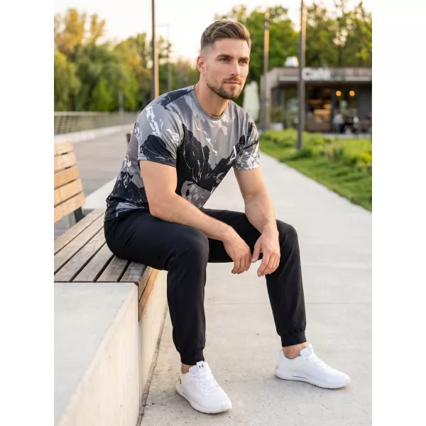  Premium-T-Shirt für Herren ALTISPORT VOJ/ALM131TR01 GRAU/SCHWARZ 