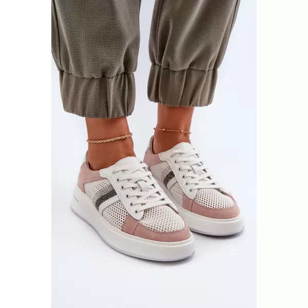  Damen-Sneaker D&A LR110 WEIß/ROSA 