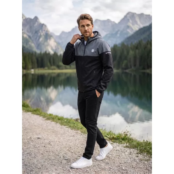  Premium-Softshelljacke für Herren ALTISPORT VOJ/ALM051JACK01 GRÄULICHES SCHWARZ 