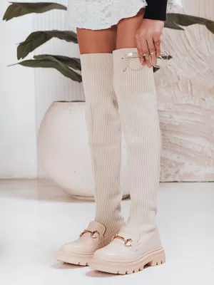 Damenschuhe DSTREET ZY1323 BEIGE