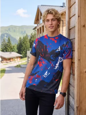 Premium-T-Shirt für Herren ALTISPORT VOJ/ALM131TR01 BLAU/SCHWARZ