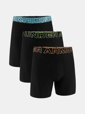 Herren-Boxershorts UNDER ARMOUR UA PERFORMANCE TECH - SOLID 6IN - 3PK 1383878-003 BLACK