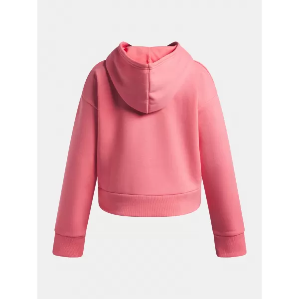  Sweatshirt für Mädchen UNDER ARMOUR UA RIVAL FLEECE HOODIE 1379517-600 ROSA 