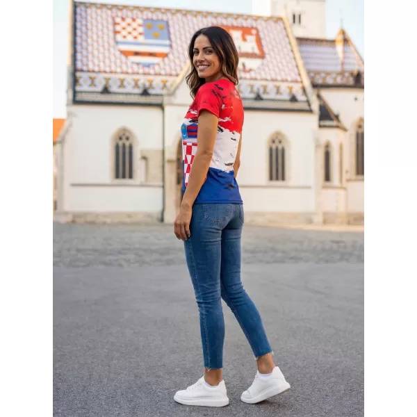  Premium-T-Shirt für Damen ALTISPORT VOJ/ALW036HR/TR01 KROATIEN 