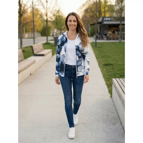  Hochwertiges Damen-Sweatshirt mit Reißverschluss ALTISPORT VOJ/ALW127MI02 SCHWARZ UND WEIß 