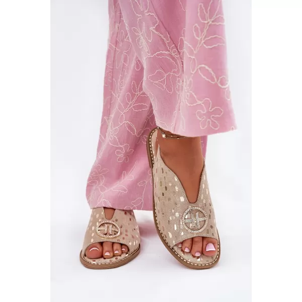  Damensandalen S.BARSKI KV51-094 HELLES GOLD 