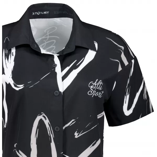  Premium-Shirt für Damen ALTISPORT VOJ/ALW049KOS01 SCHWARZ UND WEIß 