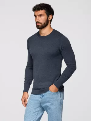 Herrenpullover OMBRE OM-SWBS-0106 MARINEBLAU MELIERT