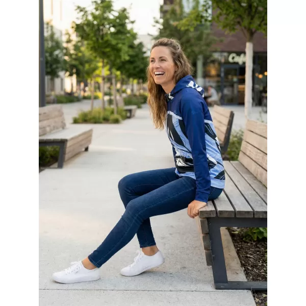  Hochwertiges Damen-Sweatshirt mit Reißverschluss ALTISPORT VOJ/ALW128MI02 BLAU UND WEIß 