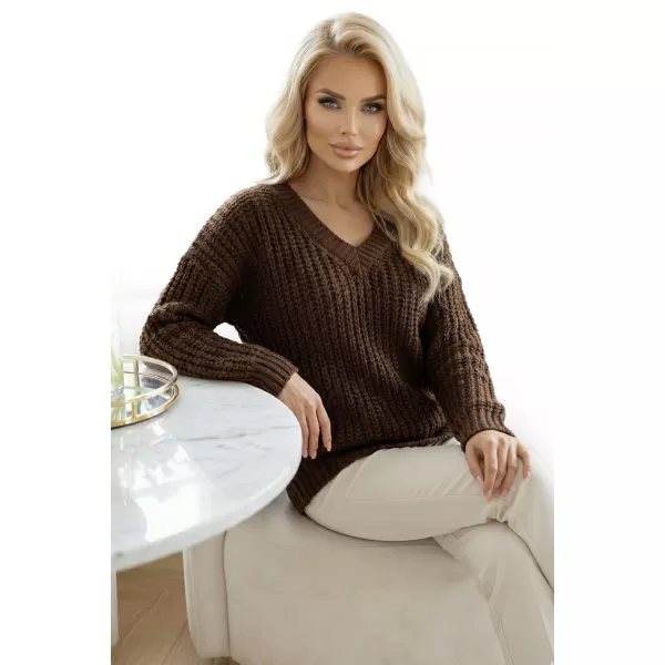  Damenpullover NUMOCO 661-2 SCHOKOLADE 