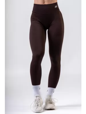 Push-up-Leggings mit hoher Taille POWER 888 DUNKELBRAUN Nebbia