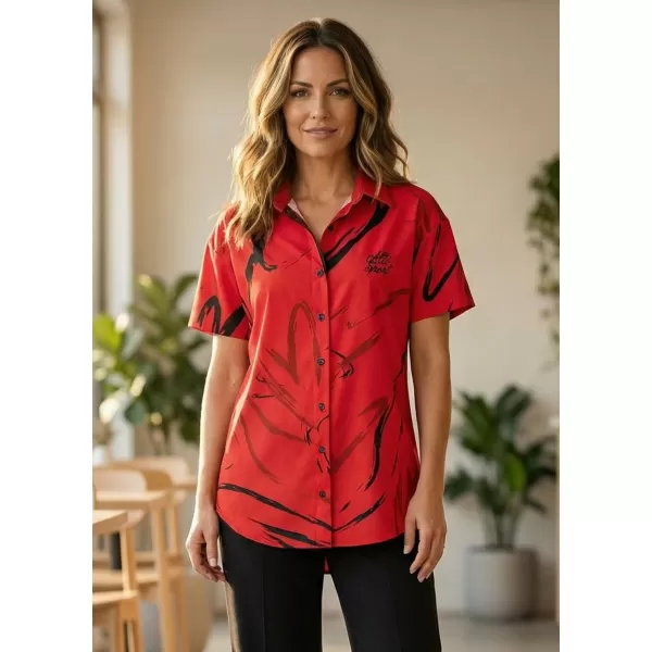  Premium-Shirt für Damen ALTISPORT VOJ/ALW049KOS01 SCHWARZ UND ROT 
