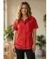 Premium-Shirt für Damen ALTISPORT VOJ/ALW049KOS01 SCHWARZ UND ROT