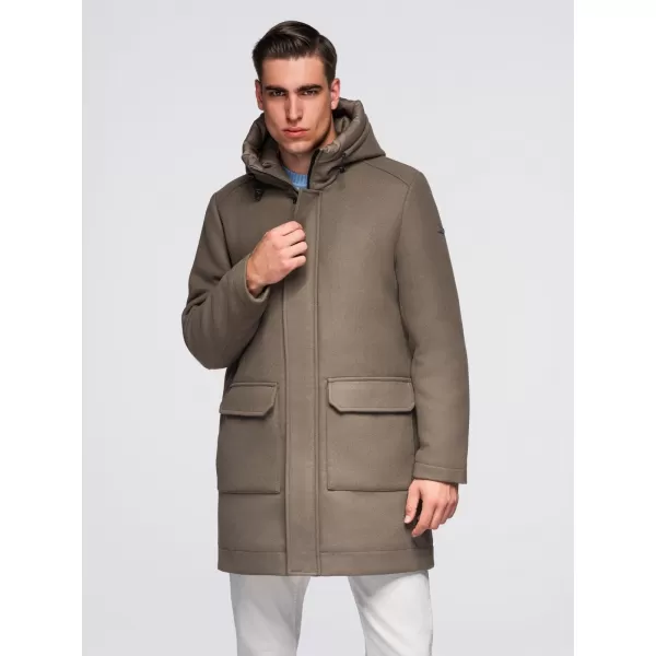  Herrenmantel OMBRE OM-COWC-0132 KHAKI 