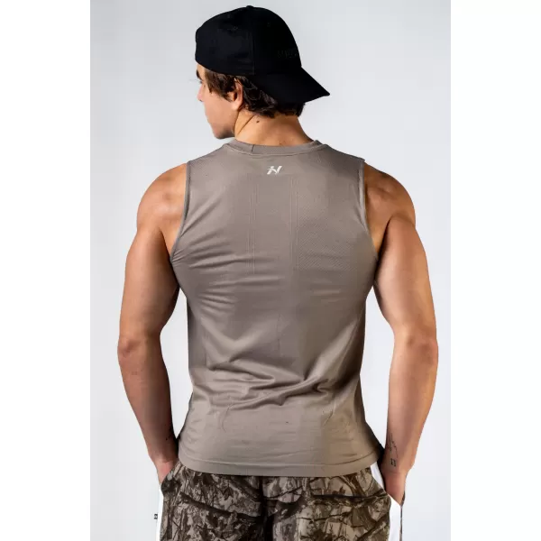  Nahtloses T-Shirt ohne Ärmel POWER 899 LIGHT BROWN ASH Nebbia 