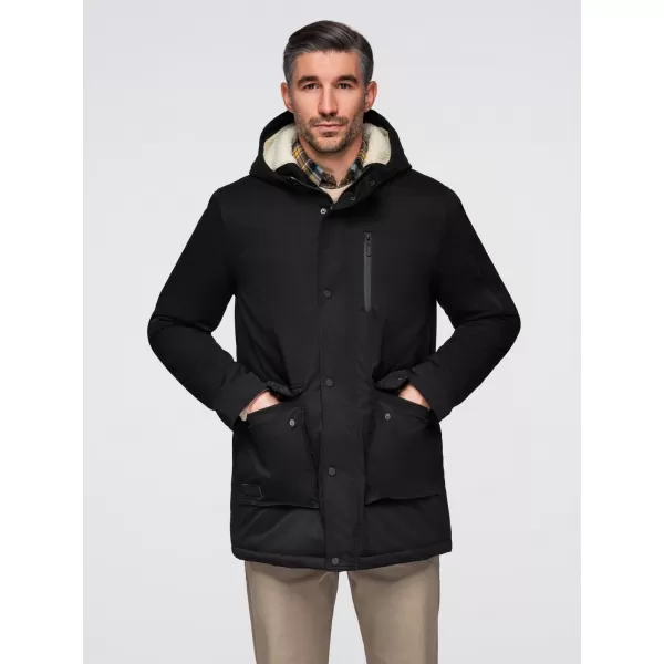 Herrenmantel OMBRE OM-JAPJ-0316 SCHWARZ 