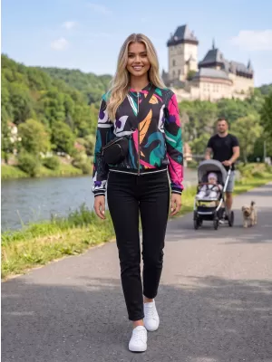 Damenjacke ALTISPORT HADARIT SCHWARZES MUSTER