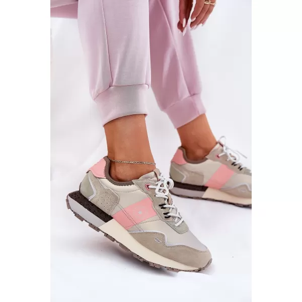  Damen-Sneaker BIG STAR RR274243 ROSA/GRAU Big Star Shoes 