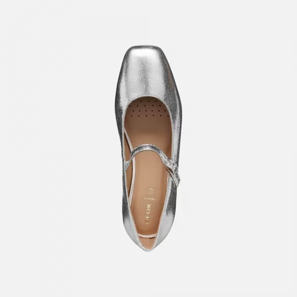  Ballerinas für Damen GEOX MARSILEA G013151 SILBER 