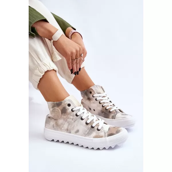  Damen-Sneaker BIG STAR LL274047 WEISS/OLIVE Big Star Shoes 