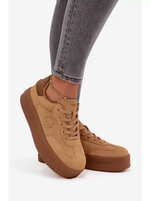 Damen-Sneaker BIG STAR SS274762 BRAUN/BEIGE Big Star Shoes