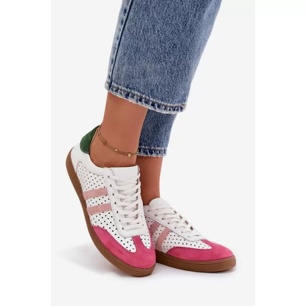  Damen-Sneaker ZAZOO N1318 ROSA/WEIß/GRÜN 