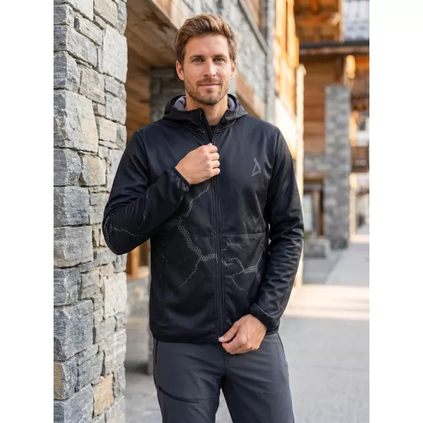  Premium-Softshelljacke für Herren ALTISPORT VOJ/ALM129JACK01 SCHWARZ GRAU 
