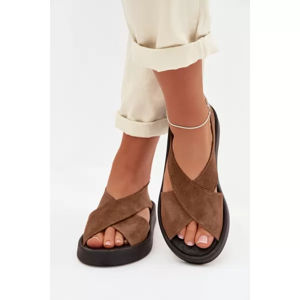  Damensandalen ZAZOO 3196 BRAUN/BEIGE 