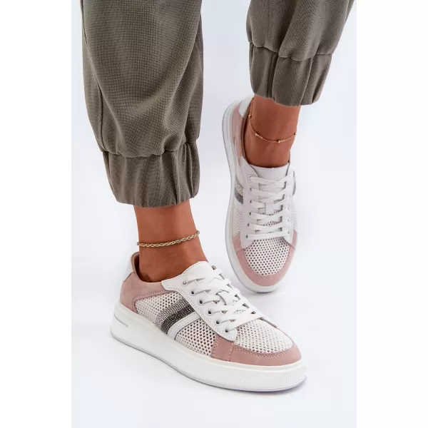  Damen-Sneaker D&A LR110 WEIß/ROSA 