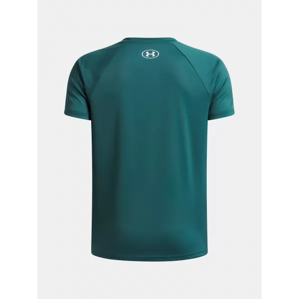  T-Shirt für Jungen UNDER ARMOUR UA TECH SPLIT WORDMARK SS 1383010-338 GRÜN 