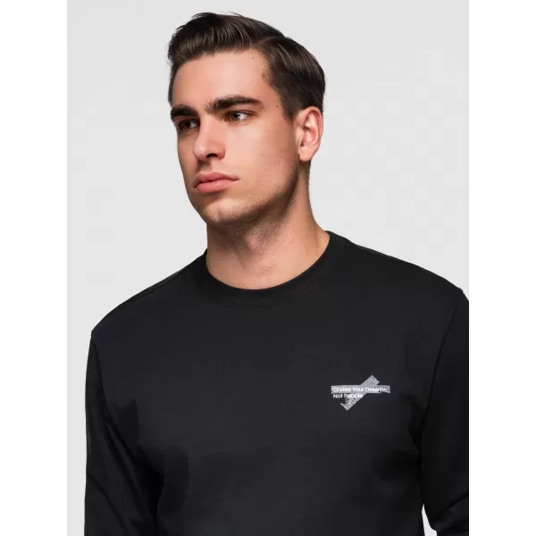  Herren-T-Shirt OMBRE OM-LSPT-0136 SCHWARZ 