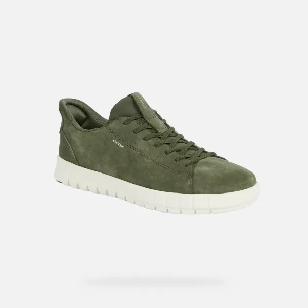  Herren-Sneaker GEOX FLEXTRIDE PLUS FAST IN G014646 KHAKI 