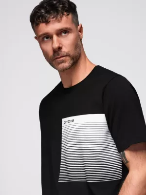 Herren-T-Shirt OMBRE OM-TSPT-0246 SCHWARZ