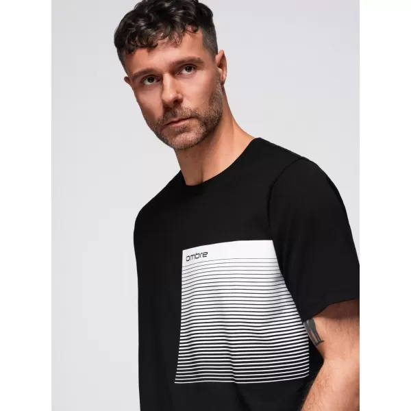 Herren-T-Shirt OMBRE OM-TSPT-0246 SCHWARZ 