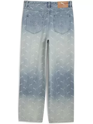Herrenhosen PUMA ROCKY LASER MONOGRAM DENIM 633428-01 AUSGEBLEICHTER DENIM/AOP