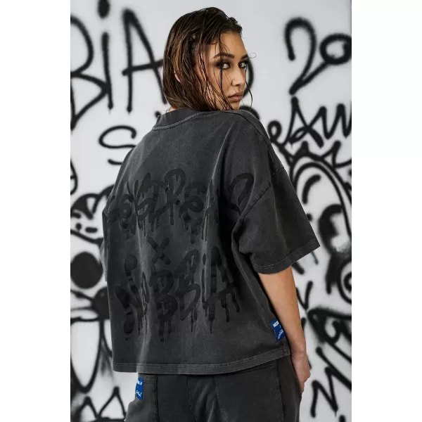  Übergroßes T-Shirt für Damen NEBBIA x Sexsdreams 814 SCHWARZ 