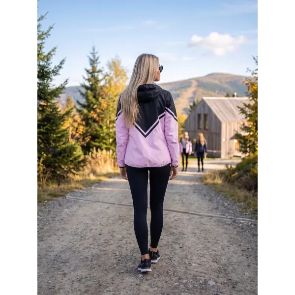  Premium-Softshelljacke für Damen ALTISPORT VOJ/ALW101JACK01 ROSA-SCHWARZ 