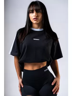 T-Shirt mit entspannter Passform POWER 894 SCHWARZ Nebbia