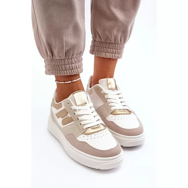  Damen-Sneaker BOTO REGINES 30370 WEIß/GOLD 