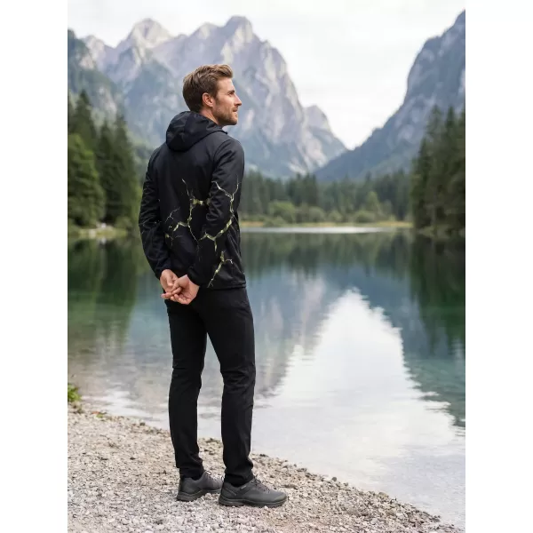  Premium-Softshelljacke für Herren ALTISPORT VOJ/ALM129JACK01 SCHWARZ/MILITÄRISCH 