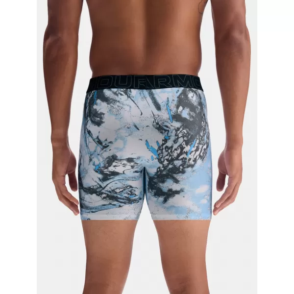  Herren-Boxershorts UNDER ARMOUR UA PERFORMANCE TECH - PRINT 6IN - 1PK 1383875-101 SCHWARZ 