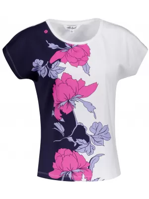 Damen-T-Shirt ALTISPORT HONESTA WEIß/BLAU