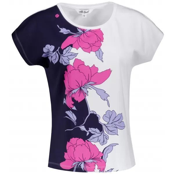  Damen-T-Shirt ALTISPORT HONESTA WEIß/BLAU 