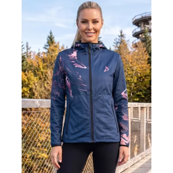  Premium-Softshelljacke für Damen ALTISPORT VOJ/ALW064JACK01 BLAU ROSA 