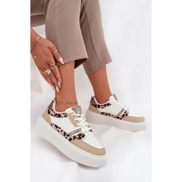  Damen-Sneaker BIG STAR SS274357 WEISS/BEIGE Big Star Shoes 