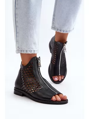 Damensandalen ZAZOO 977/L SCHWARZ