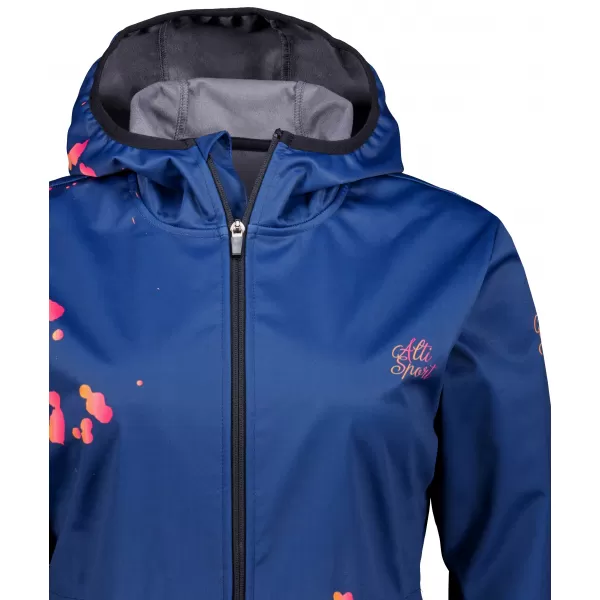  Premium-Softshelljacke für Damen ALTISPORT VOJ/ALW077JACK01 MARINEBLAU/ORANGE 