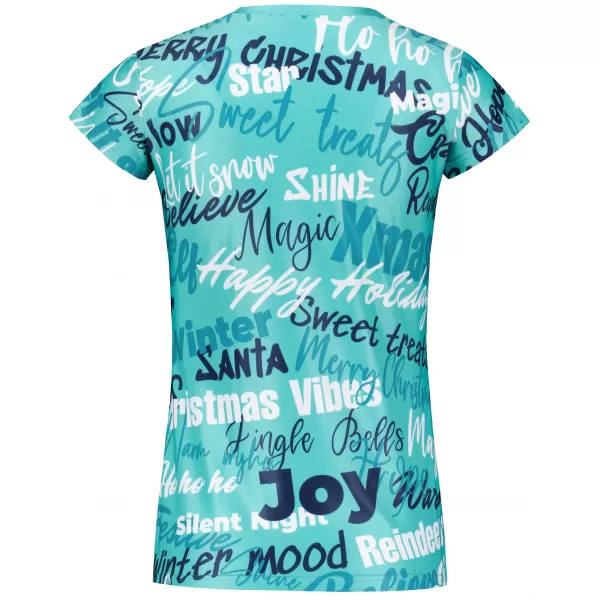  Premium-Weihnachts-T-Shirt für Damen ALTISPORT VOJ/ALWVN9TR06 BLAU 